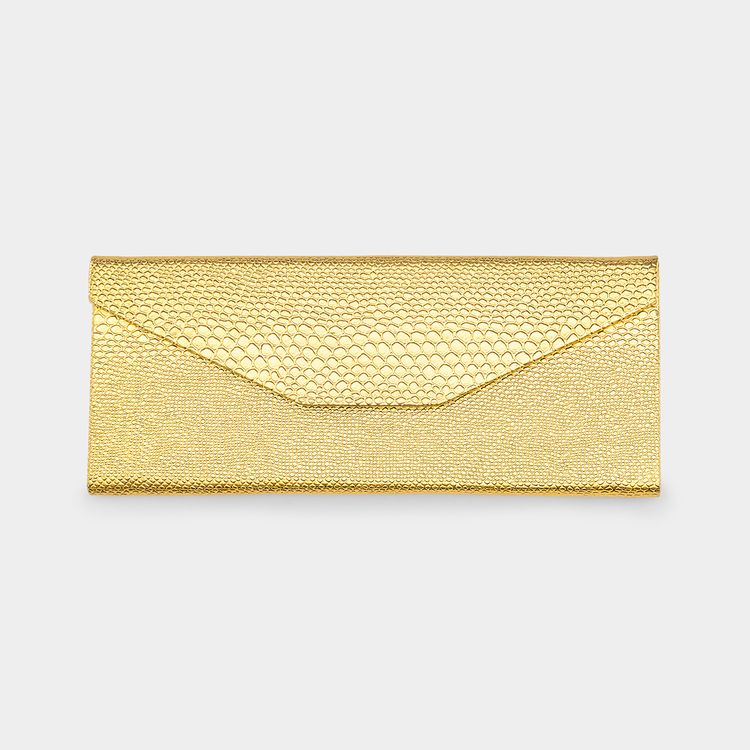 Étui à Lunettes Doré Portable