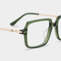 Asher Vert Rectangulaire lunettes4