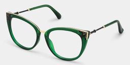 Lunettes cat eye vert foncé Dalton2