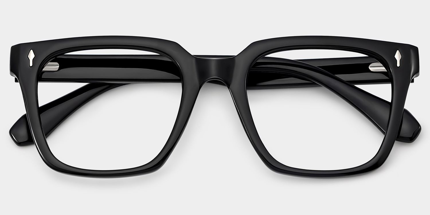 Lunettes rectangulaires noiresNick1