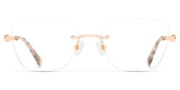 Rectangulaires Métal Or Rose Lunettes0