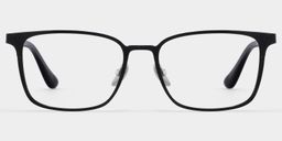 Lunettes rectangulaires noires1