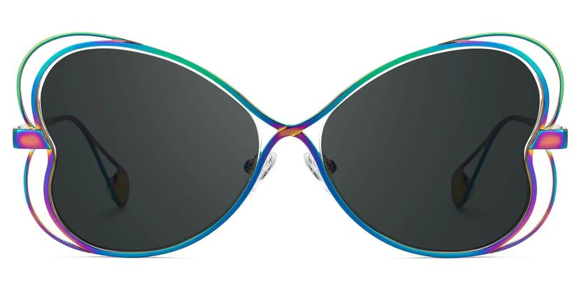 Aretha Irisé Géométrique lunettes de soleil