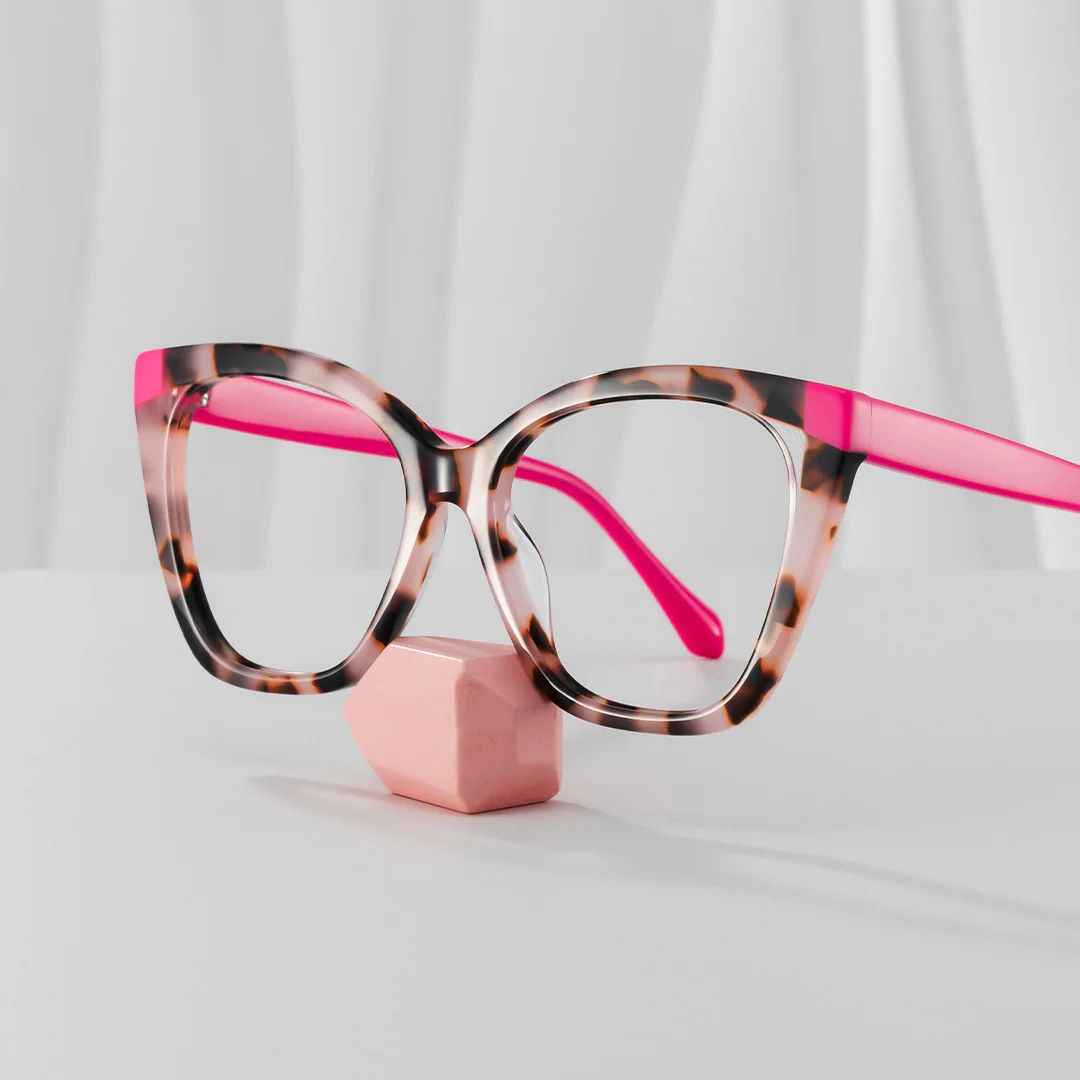 Kira Papillon Rose Tortue Lunettes3