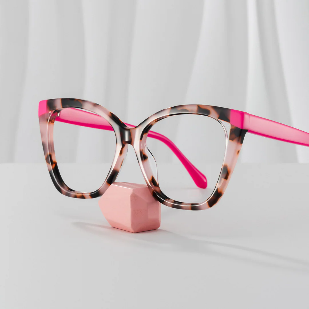 Kira Papillon Rose Tortue Lunettes2