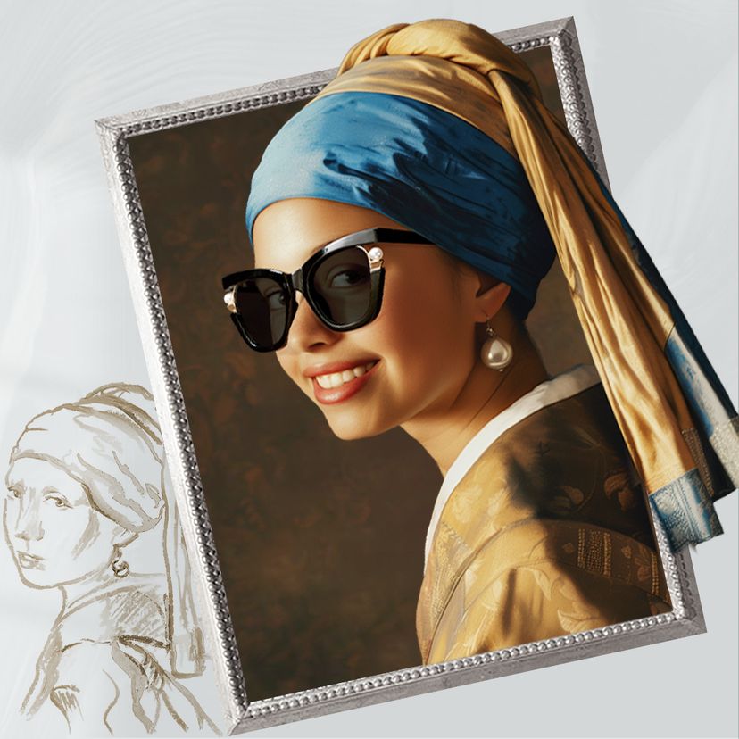Pearl Noir Cat-eye lunettes de soleil