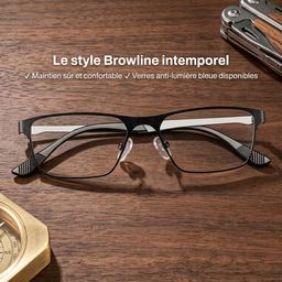 Kellen Noir Browline lunettes0