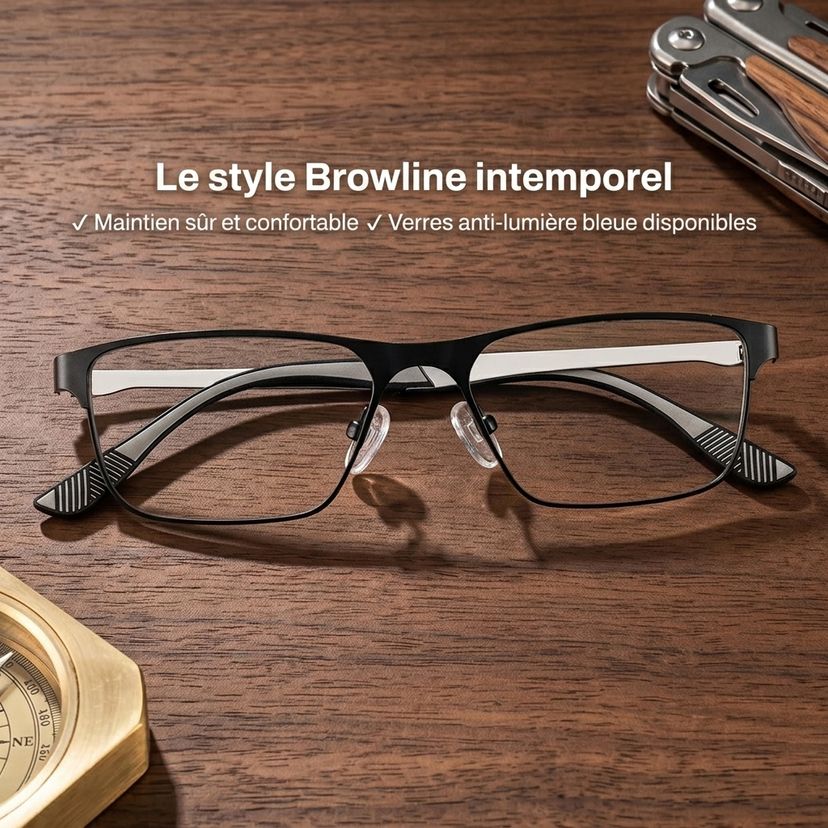 Lunettes Kellen noires browline