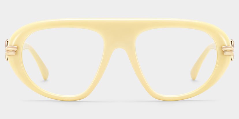 Aveline Blanc Aviateur lunettes