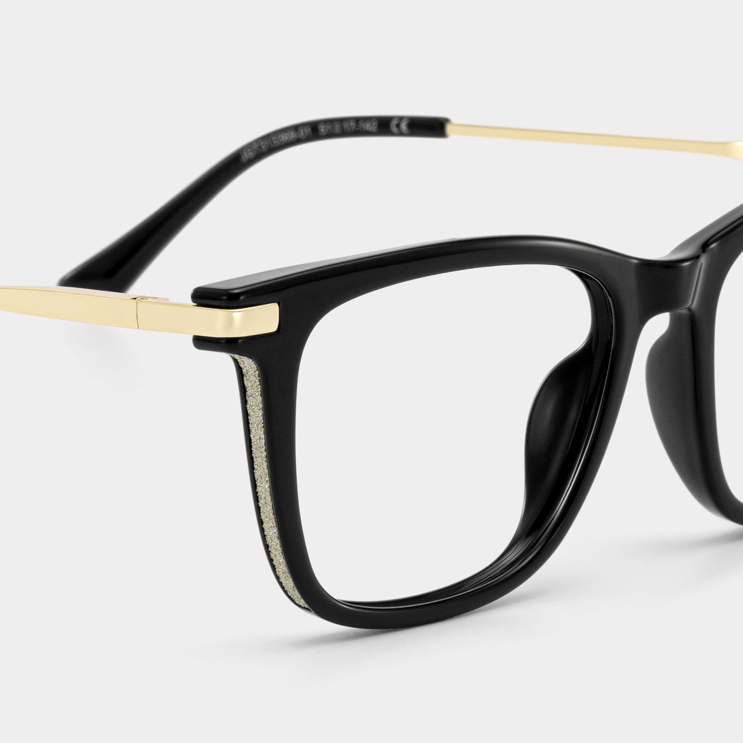 Selena Rectangulaire Noir Lunettes5