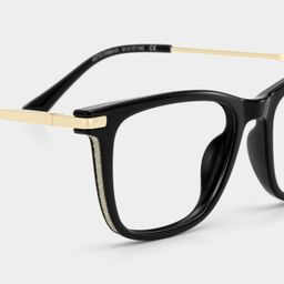 Selena Noir Rectangulaire lunettes5