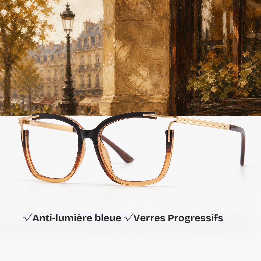 Nuriama Marron Cateye Lunettes1
