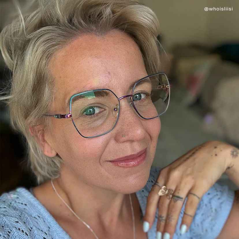 Billie Irisé Géométrique lunettes