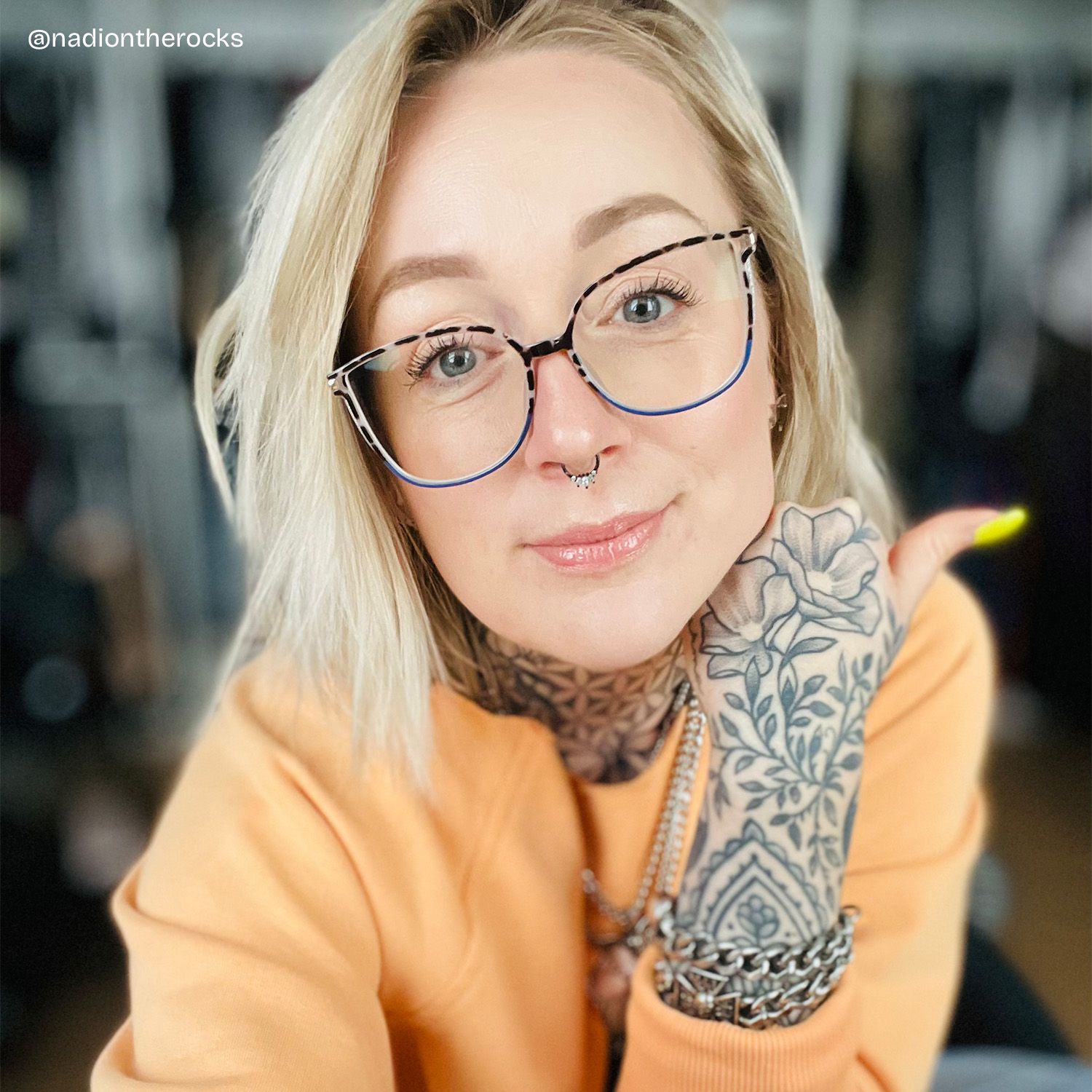 Rodz Tortue Bleu Carré Lunettes5