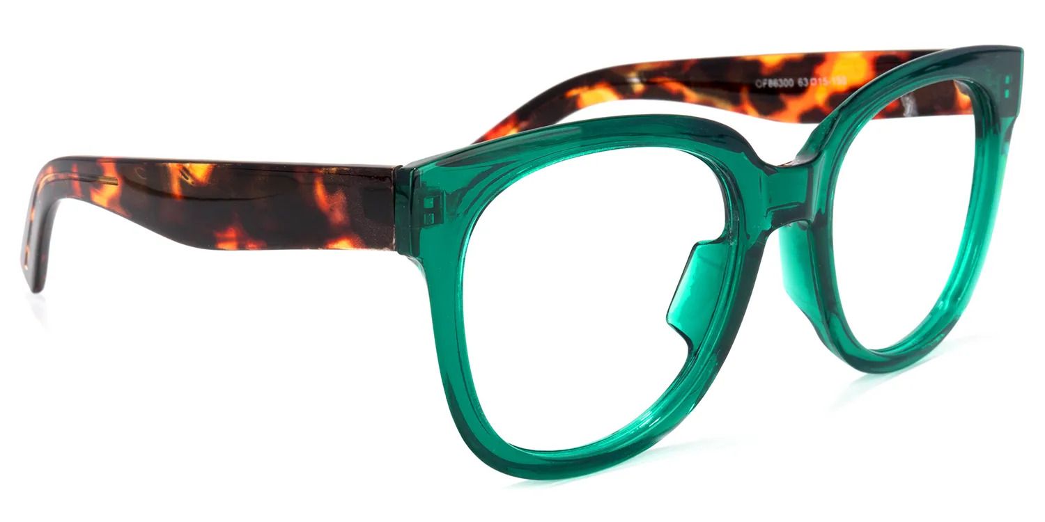 Harrell Lunettes carrées vert foncé2