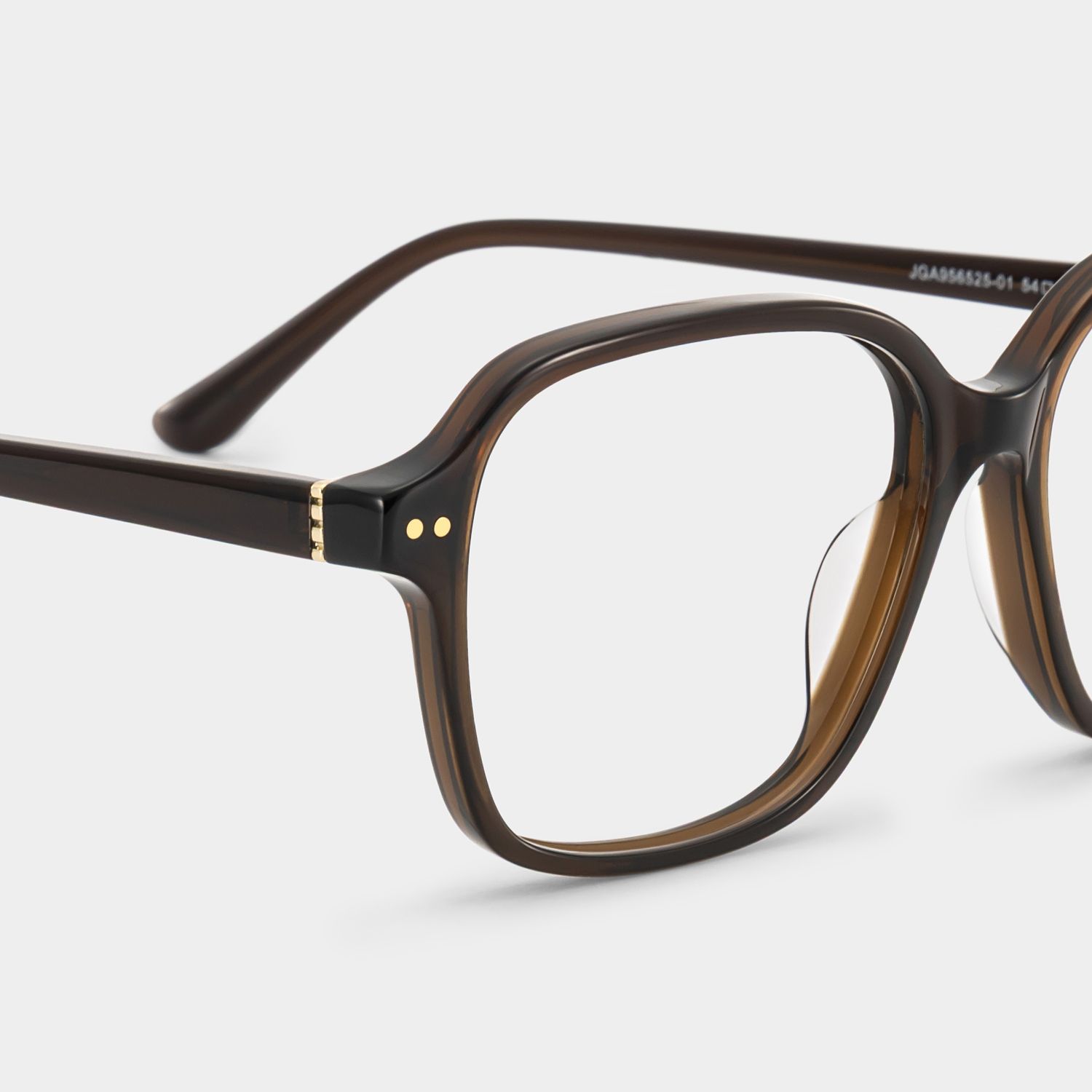 Clementine Lunettes carrées en acétate marron5