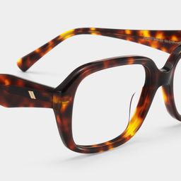 Lunettes rectangulaires en acétate tortue5