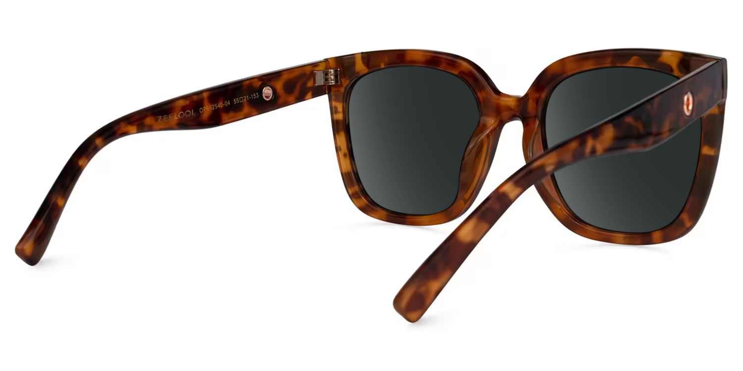 Ebony Square Tortue Lunettes de soleil pour Sublimer votre Visage | ZEELOOL FR4