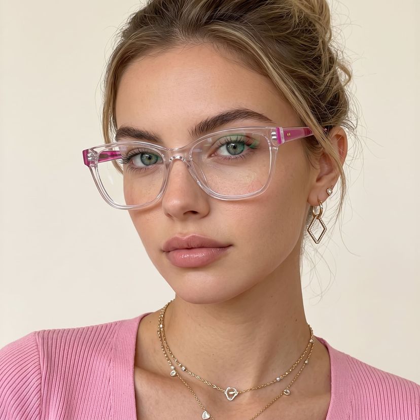 Eva Transparent Rectangulaire lunettes