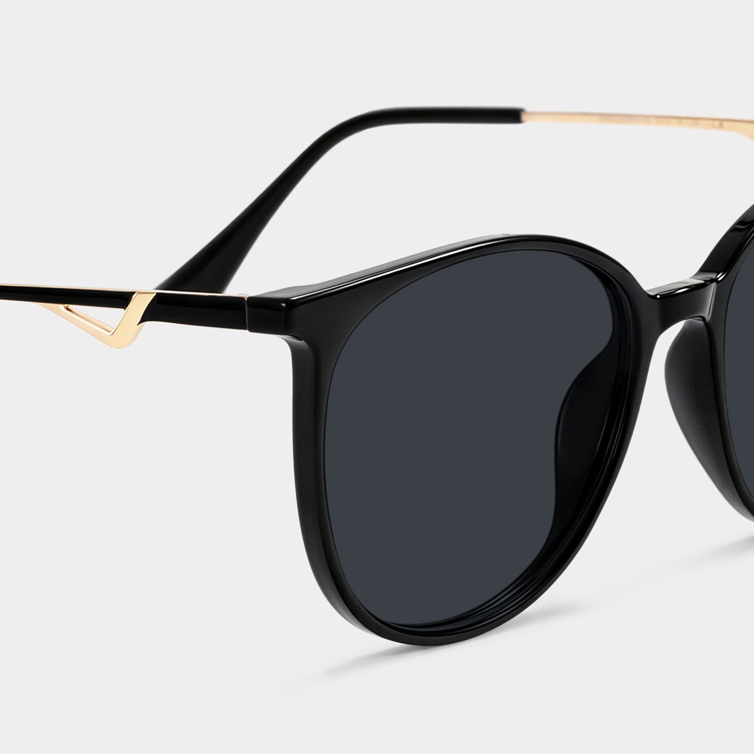 Chanty Tr90 Round Noir Lunettes de soleil à Monture | ZEELOOL FR4