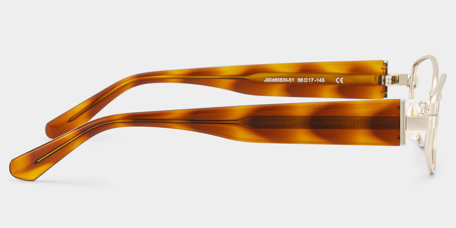 Dakota Lunettes en métal à motif tortue géométrique3