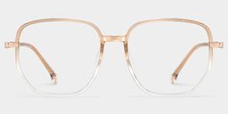Joana Beige Géométrique lunettes1