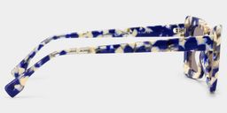 Rectangulaires Acétate Blue-Floral Lunettes3