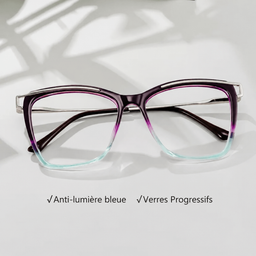 Krystle Bleu-violet Carré lunettes0
