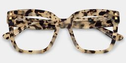 Carré Marron-Tortue Acétate Lunettes1