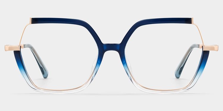 Alexia Bleu Carré lunettes