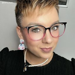 Lunettes Chanty rondes noir-violettes5