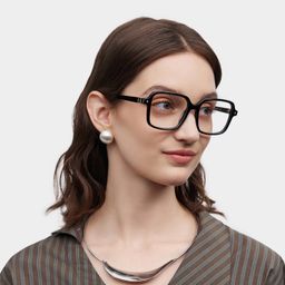 Talia Carré Noir Lunettes9