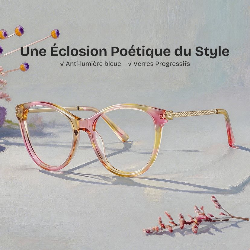 Lunettes rondes florales Eli