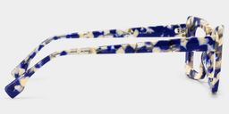 Rectangulaires Acétate Blue-Floral Lunettes4