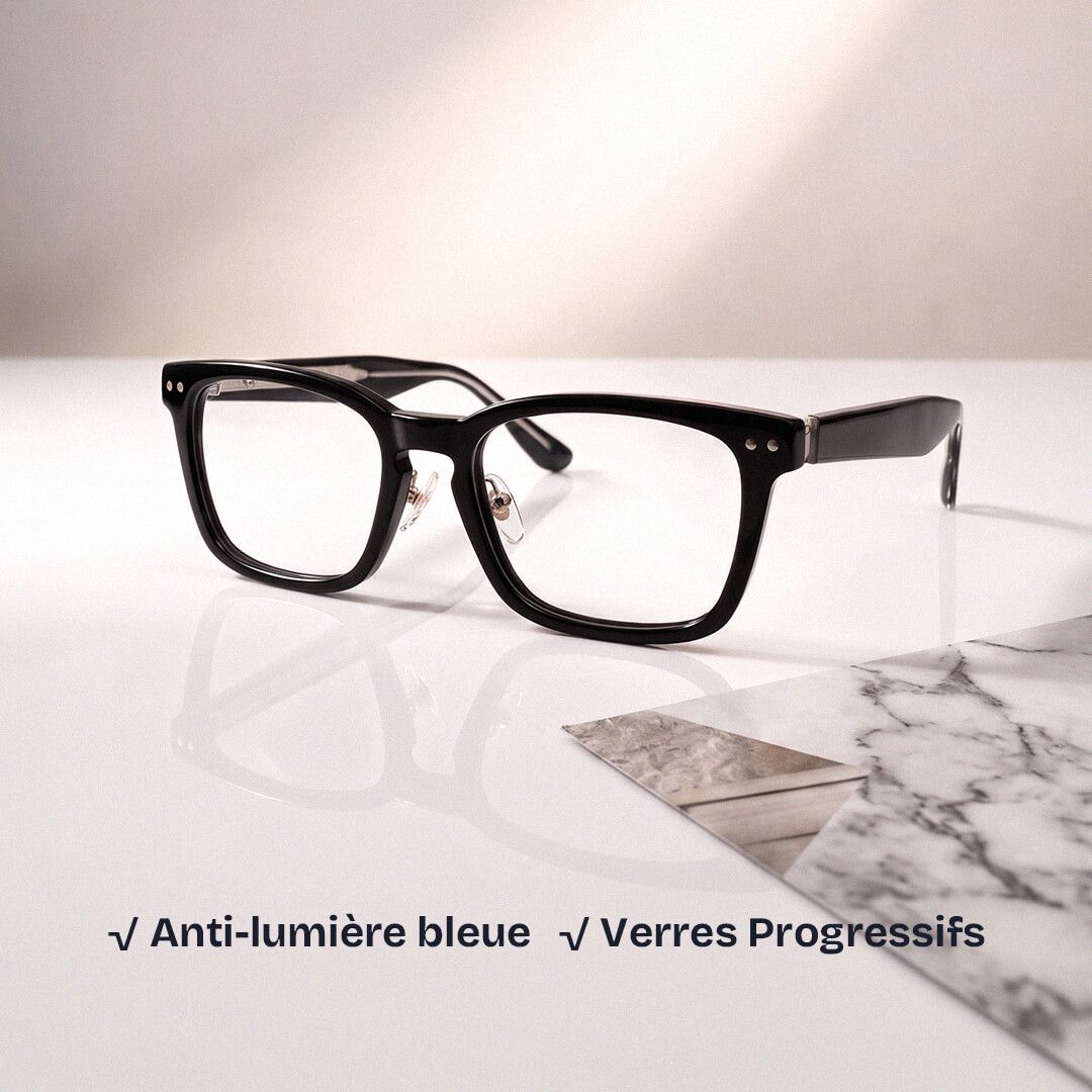 Acheter les Lunettes Rectangulaires Noires Buzz | ZEELOOL0