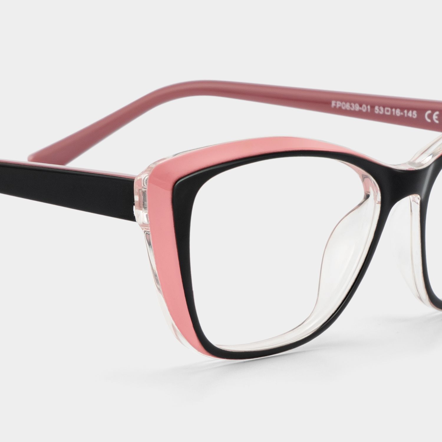 Fidelia Noir Rose Cateye Lunettes5