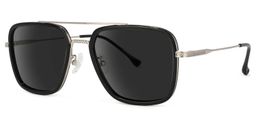 Lunettes Nayeli Aviator Noir-Argent1