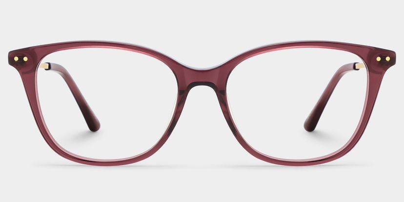 Rouge Rectangle Lunettes