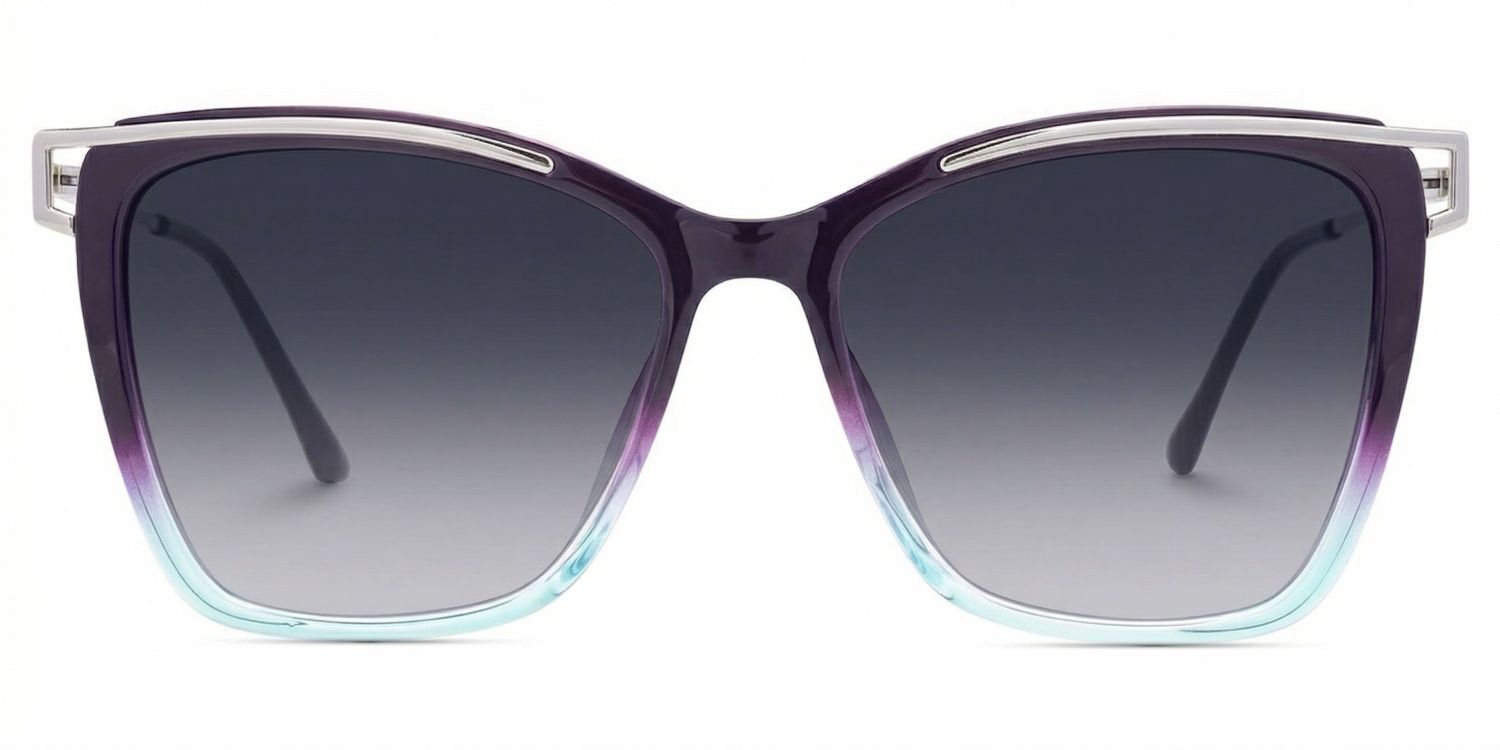 Monture de lunettes Krystle carrée bleu-violet | ZEELOOL0