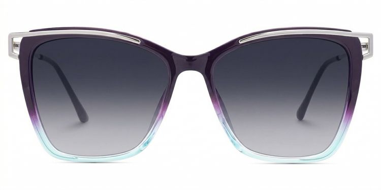 Lunettes Krystle carrées bleu-violet