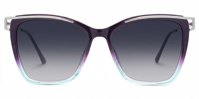 Krystle Bleu-violet Carré lunettes de soleil