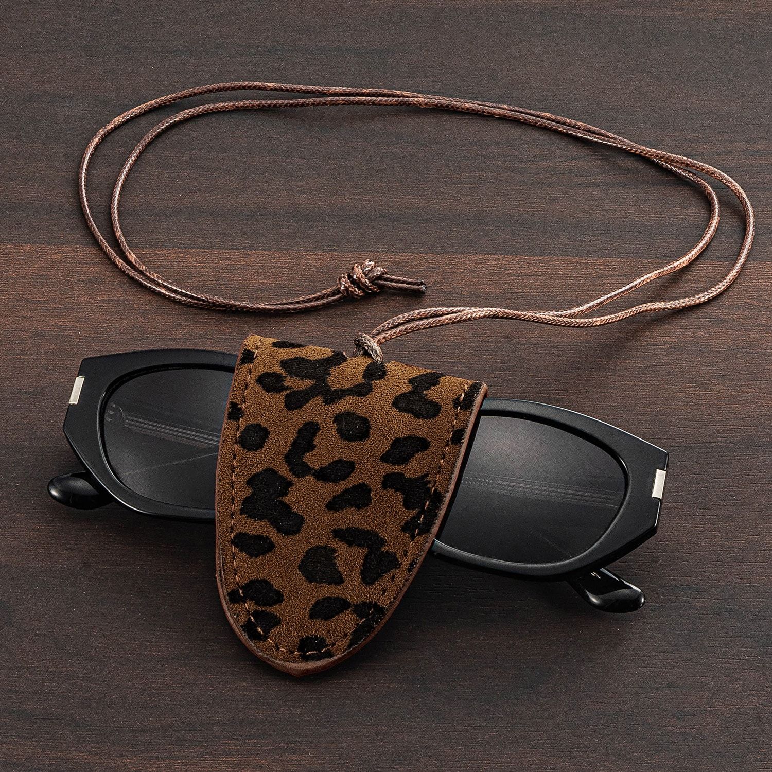 Solaires Magnétiques Lunettes à Motif Léopard0