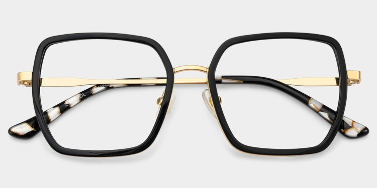 Fiona Carré Noir Lunettes