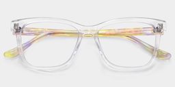 Papillon Acétate Transparent Lunettes3