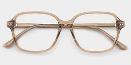 Clementine Marron Clair Carré lunettes1