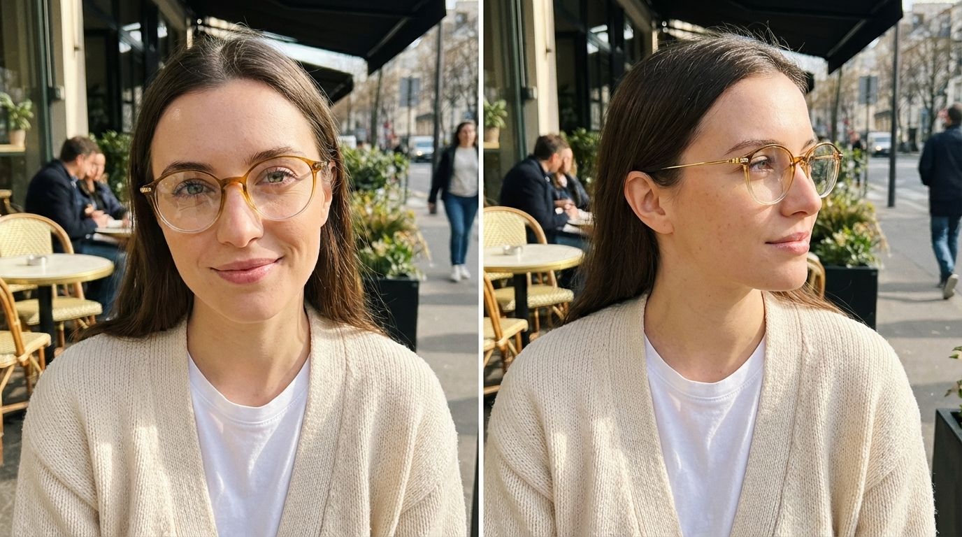 Sydnie Jaune Ronde Lunettes4