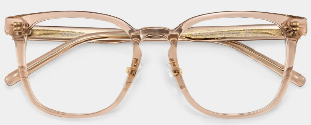 Hailey Carrées Acétate Beige Lunettes1