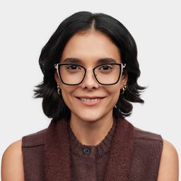 Juniper Rectangulaire Noir Lunettes0