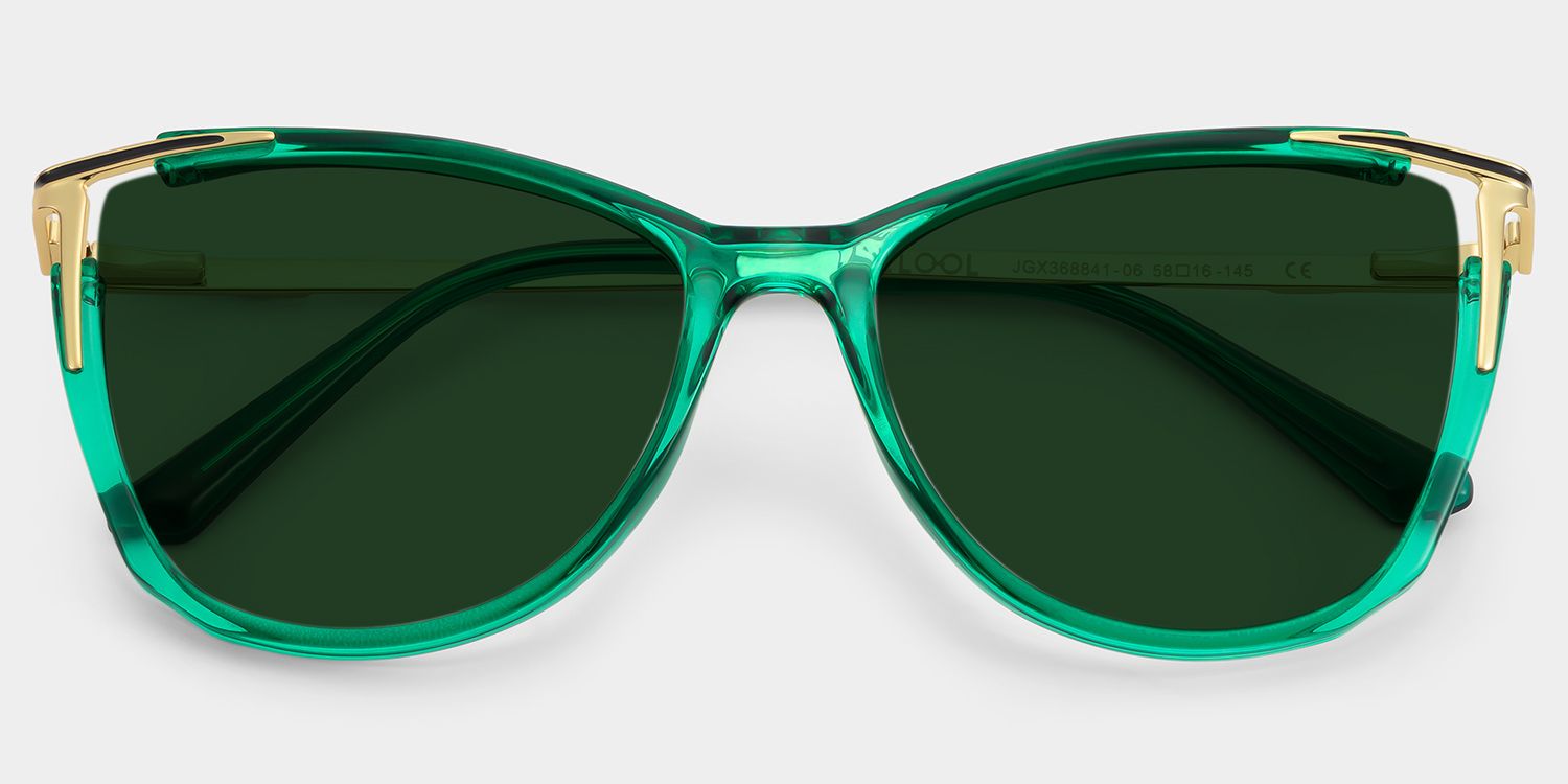Lunettes de soleil de vue Cat Eye Vert Yomary | ZEELOOL1