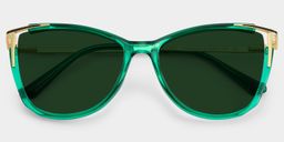 Cat Eye Vert Lunettes1